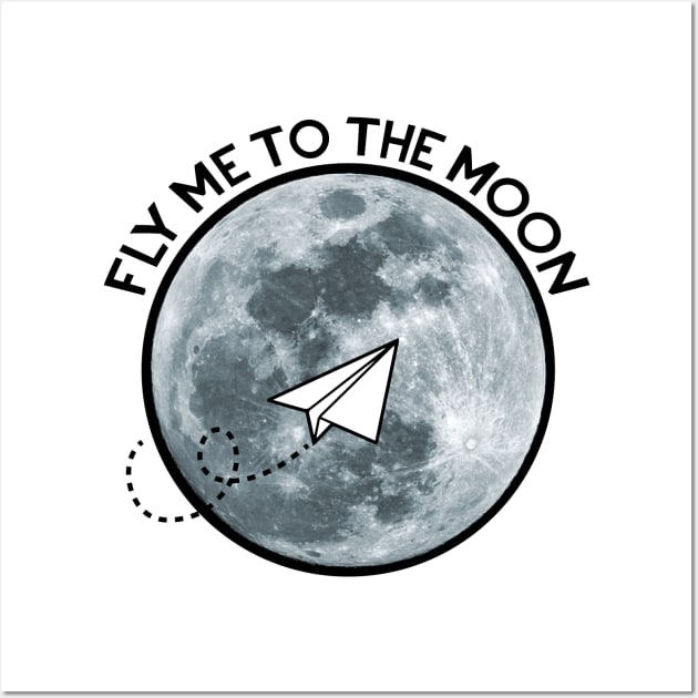 Fly me to the Moon Paper Airplane Wall Art by Dorothy Designs